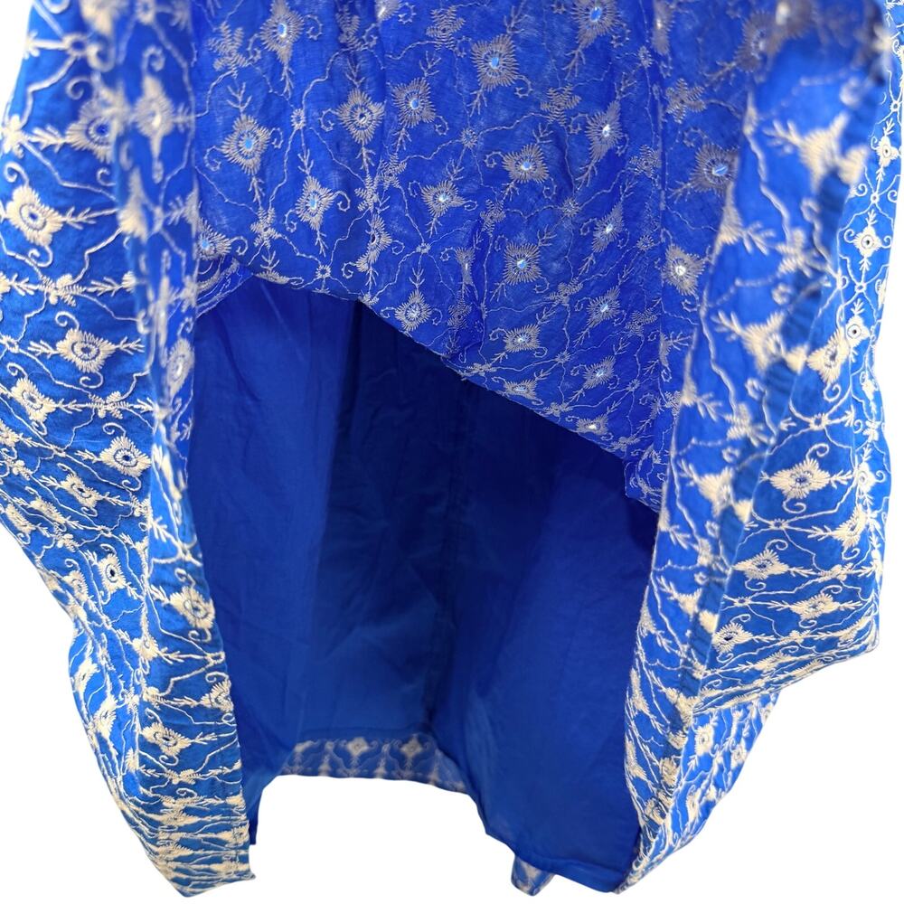 Rhode x Target Blue Embroidered Eyelet Dress Square Neck Puff Sleeve - Picture 10 of 10